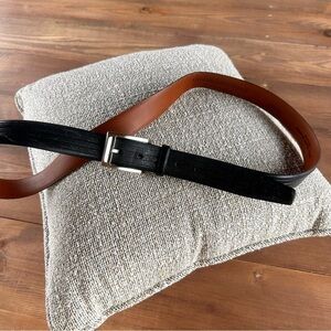 Johnston & Murphy men’s genuine Leather black Belt Buckle Adjustable Size 40